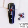 Nuevos Accesorios para Uñas Serie Cruz en Oro y Plata Estilo Punk Encaje Cruz Brillantes Decoraciones Versátiles para Uñas