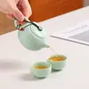 Bule Mate Dingyao Pote Único Bule de Cerâmica Doméstico Forno Ru Pote Xishi Suprimentos de Hotel Conjunto de Chá Kung Fu