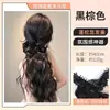 Peruca de Rabo de Cavalo Estilo Coreano para Mulheres com Bolinhas, Presilha Banana, Cachos Grandes e Ondulados Atmosféricos, Rabo de Cavalo com Aplique para Aumentar o Volume do Cabelo