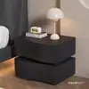 Mesita de Noche de Madera Maciza Estilo Crema Gama Alta 2024 Nuevo Influencer de Internet Creativa para Dormitorio Hogar Simple Moderna Mesita de Noche