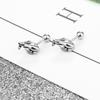 Aretes K-Style de la Nueva Celebridad de Internet Bixin Douyin de Acero de Titanio para Mujer Ebay Amazon Punk para Hombre Modernos de Nicho