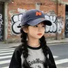 Estilo Coreano Unissex Bebê Bordado Letra N Boné de Baseball Infantil Outono Versátil Pai-Filho Aba Macia Proteção Solar Boné Bico de Pato Tendência