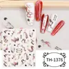 Zhengxiang Nuevos adhesivos para uñas estilo nacional DIY pintura a tinta adhesivos para uñas 3D dorados INS estilo retro adhesivos para uñas año del dragón