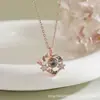 Collar de Moda Europeo y Americano con Circonita y 100 Idiomas, Colgante Personalizado de Mariposa con Temperamento de Corazón, Nuevo Colgante en Forma de Corazón