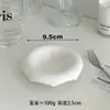 Nuevo Plato Cerámico Pequeño Blanco Redondo Lindo Estilo Nórdico Color Sólido Plato Creativo de Cerámica Blanca Gruesa Simple para Salsa para Dipear en Casa