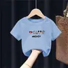 2041# ropa infantil para niños y niñas de cuhk camiseta de manga corta ropa para niños nuevo abrigo de verano 100% algodón camiseta básica