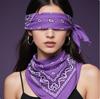 Faixa de Cabelo Triangular Retrô de Nicho Mais Vendida Transfronteiriça Europeia e Americana Lenço Quadrado Multifuncional para Ciclismo ao Ar Livre com Estampa de Flor de Caju Acessório de Cabelo