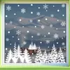 Pegatinas de Navidad Copos de Nieve Blancos Pegatinas Estáticas Atmósfera Navideña Creativa Puntos de Nieve Blancos Pegatinas de Cristal para Ventana Al por Mayor