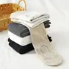 Pantalón de capa base para niñas, fino, de algodón polar, para primavera y otoño, para niños grandes, con finas rayas verticales, elevación de glúteos, antideslizante, anti-pilling, pantimedias funcionales