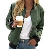 Chaqueta Casual Transfronteriza Ropa de Mujer Aliexpress 2023 Primavera Nueva Color Puro Moda Europea y Americana Chaqueta Exterior con Cremallera Mujer
