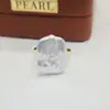 Pendientes de Perla Barroca de Forma Especial al por Mayor Plata S925 Pendientes Cuadrados de Perla de Agua Dulce Blancos Simples y Versátiles