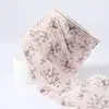 Cinta de Chifón Estampada con Adorno Floral Pequeño Accesorios para el Cabello Lazo DIY Cinta para Sombrero de Paja Correa de Embalaje para Caja de Regalo