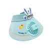 Sombrero de Protección Solar de Dibujos Animados para Niños, Sombrero de Ala Ancha Abierto con Ventilador de Carga USB, Adecuado para Niños y Niñas