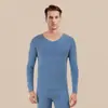 Roupa térmica masculina de outono e inverno 2023, espessada, forrada com fleece, conjunto de duas peças, tamanho plus size, roupas de outono, calça comprida, blusa de base