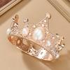 Exquisita aleación corona pequeña flor material de envoltura decoración tocado pasarela infantil adornos de cumpleaños corona pulgarcito