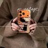 Adecuado para Funda de Teléfono iPhone 17 Pro con Diseño de Rayas de Leopardo Gato Negro, Diseño Artístico de Dibujos Animados, Lujo para Apple 16, Lindo para 15 y Elegante para 14