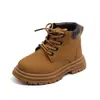 Moda Outono e Inverno Infantil Botas de Cano Curto Britânicas Meninos Cadarço Moda Botas Martin Meninas Sola Macia Botas Individuais