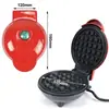 Nova Máquina Portátil Caseira de Fazer Panquecas Waffles Mini Máquina de Café da Manhã Pequena Máquina de Waffles Máquina de Sanduíche Café da Manhã