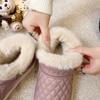 Pantuflas de Algodón Impermeables para Mujer, Nuevo Estilo Otoño e Invierno 2026, Forradas de Felpa, Engrosadas, Cálidas, Zapatos de Algodón para Exteriores, Botas de Nieve para Mujer