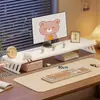 Soporte Elevador para Computadora de Escritorio Estación de Trabajo Estante de Almacenamiento para Escritorio de Oficina en Casa Elevador de Monitor de Doble Capa