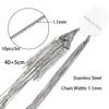 Cadena para Clavícula de Acero Inoxidable Chapado en Oro al Vacío para Horno de 18K Cadena de Perlas para Mujer 40+5 Cadena Lateral de Acero de Titanio