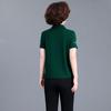 Traje deportivo de verano para madres de mediana edad, camiseta de manga corta estilo occidental para mujeres de mediana edad y mayores, camisa lopo, chaqueta de dos piezas