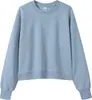 Sudadera Pulóver Corta de Cuello Redondo Estilo Europeo y Americano de 350g, Sudadera Holgada de Otoño para Mujer, Chaqueta Adelgazante con Texto Impreso