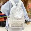 Mochila Linda Estilo Coreano para Niñas con Estampado de Estrellas para Estudiantes de Secundaria y Preparatoria Bolsa Escolar Gran Capacidad Bolsa Ita Transparente
