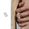 Nuevo Exquisito Anillo de Flor de Cornus Tridimensional para Mujer, Diseño de Nicho, Versátil, Simple, Anillo Abierto Ajustable para Mujer