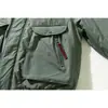 ORIGTEEN Chaqueta de Algodón con Cuello Alto Estilo Retro Americano Ropa de Abrigo de Invierno para Hombre Bolsillos Grandes Estilo Militar Ropa de Algodón Engrosada MY9019