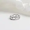 Estilo Coreano Ins Estilo Popular Versátil Moda Cadena Anillo Cruzado Chicas Acero de Titanio Oro Anillo Personalizado