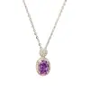 Collar de gota de agua morada con microincrustaciones de circonita estilo coreano para mujer, elegante y sofisticado, cadena de clavícula de nicho, accesorio de moda y versátil