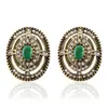 Nuevos Pendientes Populares Europeos y Americanos Huecos Moda Modelado Resina Pedrería Pendientes Joyería de Drama de Palacio