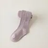 Meia-calça infantil com torção em oito lateral, algodão penteado, fornecimento atacadista transfronteiriço, leggings de primavera e outono para meninas com pé