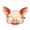 Fiesta de Disfraces de Halloween Accesorios Cos Forma de Cara Completa Cerdo Zorro Conejo Animales de Dibujos Animados Máscara de Disfraz
