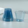 Suministro Transfronterizo Vaso de Plástico Desechable para Aerolínea 9oz 270ml Polvo Dorado Vaso de Plástico para Whisky Vaso para Jugo Vaso para Postre