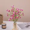 Simulação 5 garfos cola macia cachos de gipsofila auditório de casamento casa suave floral hotel paisagem flor artificial adereços de fotografia