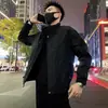 Jaqueta Masculina Business Casual Preta Gola Alta Tops Masculinos Nova Moda Outono Inverno Marca Jaqueta de Trabalho