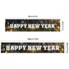 Suministro Transfronterizo 2026 Año Nuevo Feliz Año Nuevo Banner Festivo Tela de Fondo Decoración de Fiesta Diseño