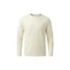 Camada Base Masculina Cor Sólida Outono e Inverno Acetato Lã Seda Térmica Gola Redonda 10A Antibacteriana Versátil Em Estoque Camiseta Base de Manga Longa