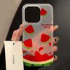 Funda para teléfono móvil Apple 16PROMAX con diseño de sandía de verano, compatible con iPhone 15, carcasa blanda esmerilada de 14 pulgadas y 13 pulgadas, diseño creativo de nicho de 12 pulgadas.