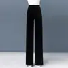 Pantalones rectos de cintura alta con forro de polar, de corte holgado y adelgazante, de pana, cálidos para primavera y otoño, pantalones casual versátiles