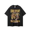 Camiseta de manga larga vieja lavada pesada para hombre de primavera y otoño. Camiseta básica para hombre y mujer con estampado de estrellas de hip hop europeas y americanas.