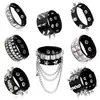 9 Peças de Venda Direta da Fábrica Exagerados Braceletes Masculinos de Couro Sintético, Joias de Pulseira Punk Europeias e Americanas Não Convencionais com Tachas e Rebites