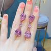 Transmisión en vivo de Shake Voice: nuevos pendientes colgantes de diamantes Mosane, pendientes de diamantes de colores a la moda para mujer, pendientes de la serie multicolor, fábrica de resistencia
