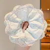 Goma para el pelo estilo coreano de intestino súper grande para mujer, Goma para el pelo de pañuelo cuadrado estilo perezoso para mujer, Goma para el pelo con sensación de alta gama, Goma para el pelo de alta elasticidad