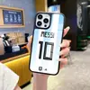 Estilo de Celebridade da Internet Messi Não. 10 Uniforme da Seleção Argentina Maçã 17 Capa de Celular Copa do Mundo Atacado Capa Protetora de Vidro Temperado
