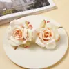 Cabezas de flores de rosa, flores artificiales para decoración de bodas, adornos de flores de rosa, decoraciones de pared de flores artificiales, flores de seda decorativas al por mayor