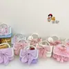 Bolsa para Niña Estilo Coreano Otoño e Invierno con Lazo Camelia Perla Portátil Encaje Encaje Bolsa Cruzada para Guardería