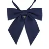 Pajarita de Color Sólido con Puntiagudos y Acentos de Plumas, Accesorios Jk, Pajarita Estilo Japonés para Estudiante Mujer, Pajarita Grande con Cordón, Estilo Uniforme Escolar